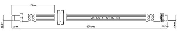 MOTAQUIP Тормозной шланг VBH1153