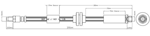 MOTAQUIP Тормозной шланг VBH1158