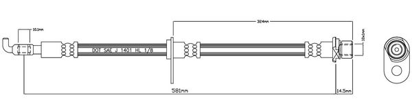 MOTAQUIP stabdžių žarnelė VBH1169