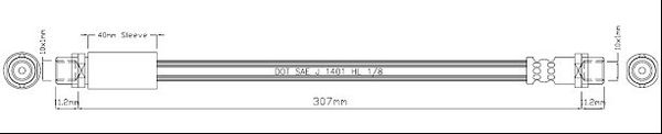 MOTAQUIP Тормозной шланг VBH1179