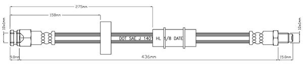 MOTAQUIP Тормозной шланг VBH596