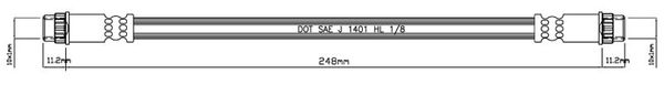 MOTAQUIP Тормозной шланг VBH612