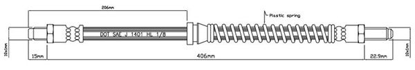 MOTAQUIP Тормозной шланг VBH688