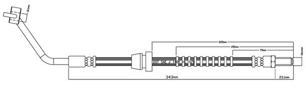 MOTAQUIP Тормозной шланг VBH738