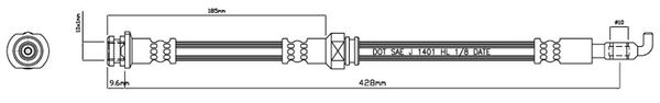 MOTAQUIP Тормозной шланг VBH755