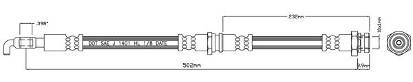 MOTAQUIP Тормозной шланг VBH776