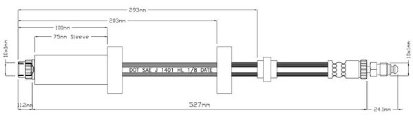 MOTAQUIP Тормозной шланг VBH811