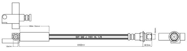 MOTAQUIP Тормозной шланг VBH860