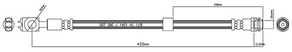 MOTAQUIP Тормозной шланг VBJ190