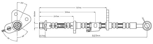 MOTAQUIP Тормозной шланг VBJ215