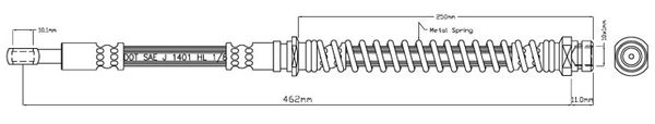 MOTAQUIP Тормозной шланг VBJ252