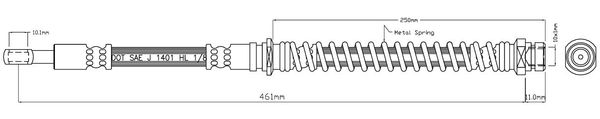 MOTAQUIP Тормозной шланг VBJ412