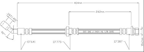 MOTAQUIP Тормозной шланг VBJ516