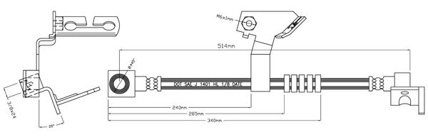 MOTAQUIP Тормозной шланг VBJ543