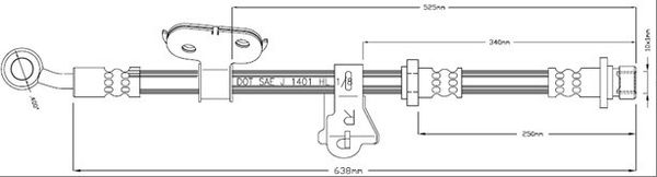 MOTAQUIP Тормозной шланг VBJ587