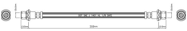 MOTAQUIP Тормозной шланг VBJ606