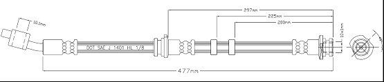 MOTAQUIP Тормозной шланг VBJ626