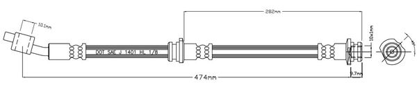 MOTAQUIP Тормозной шланг VBJ627