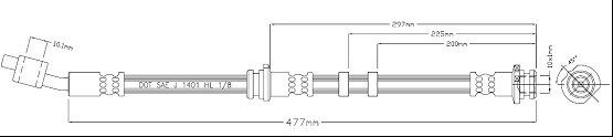 MOTAQUIP Тормозной шланг VBJ630