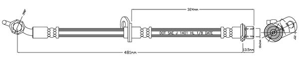 MOTAQUIP stabdžių žarnelė VBJ667