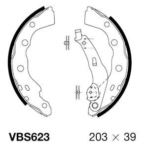 MOTAQUIP stabdžių trinkelių komplektas VBS623