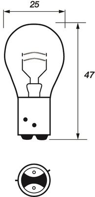MOTAQUIP Лампа накаливания, задний габаритный фонарь VBU566
