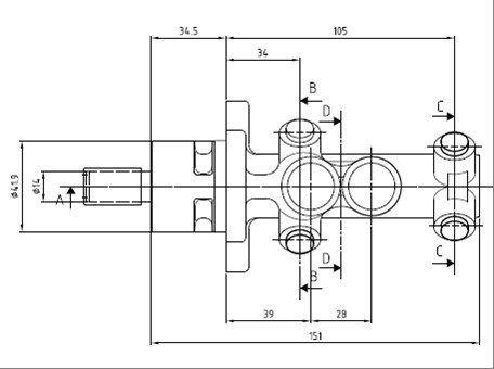 MOTAQUIP Главный тормозной цилиндр VMC143