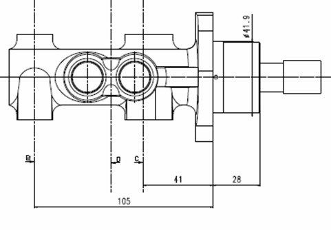 MOTAQUIP Главный тормозной цилиндр VMC208