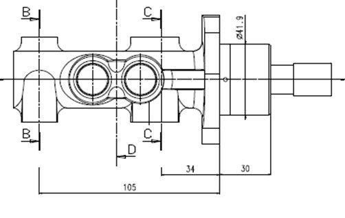 MOTAQUIP Главный тормозной цилиндр VMC222