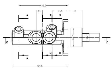 MOTAQUIP Главный тормозной цилиндр VMC226