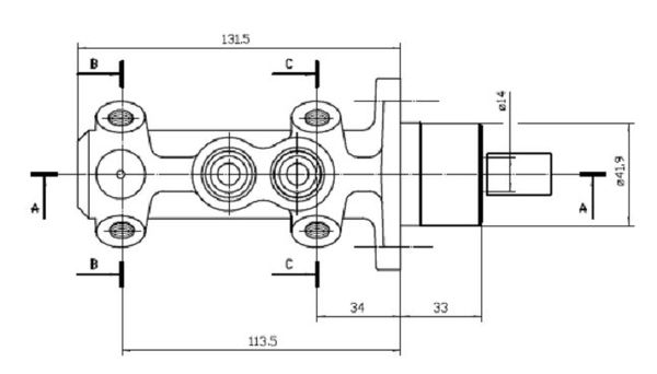 MOTAQUIP Главный тормозной цилиндр VMC231