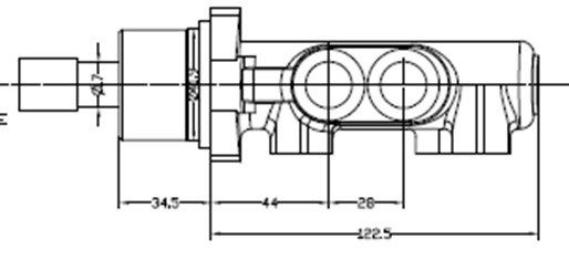 MOTAQUIP Главный тормозной цилиндр VMC233