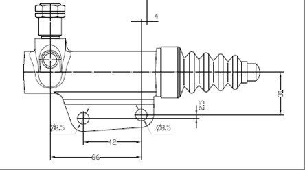 MOTAQUIP Рабочий цилиндр, система сцепления VSC118