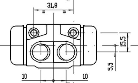 MOTAQUIP rato stabdžių cilindras VWC342