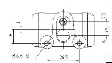 MOTAQUIP rato stabdžių cilindras VWC445