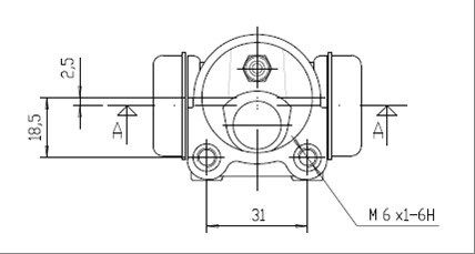 MOTAQUIP rato stabdžių cilindras VWC471