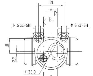 MOTAQUIP rato stabdžių cilindras VWC532