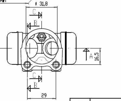 MOTAQUIP Колесный тормозной цилиндр VWC565