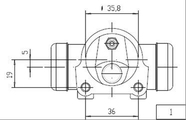 MOTAQUIP rato stabdžių cilindras VWC605