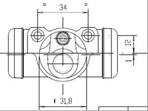 MOTAQUIP Колесный тормозной цилиндр VWC621