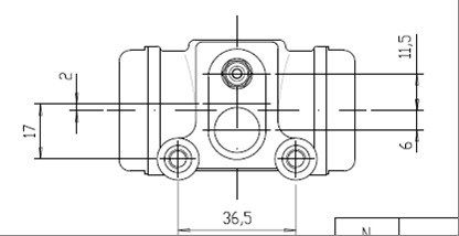 MOTAQUIP rato stabdžių cilindras VWC632