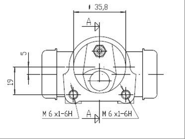 MOTAQUIP rato stabdžių cilindras VWC754