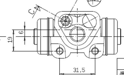 MOTAQUIP rato stabdžių cilindras VWC790