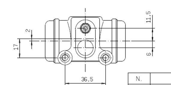 MOTAQUIP rato stabdžių cilindras VWC822