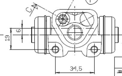 MOTAQUIP Колесный тормозной цилиндр VWC838