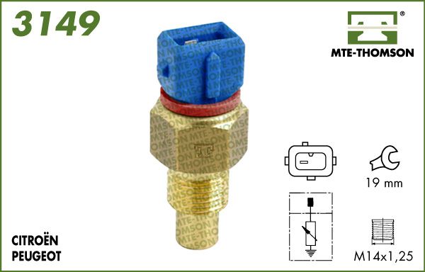 MTE-THOMSON siuntimo blokas, aušinimo skysčio temperatūra 3149