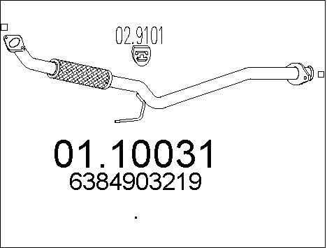 MTS Труба выхлопного газа 01.10031