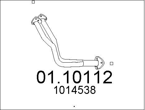 MTS Труба выхлопного газа 01.10112