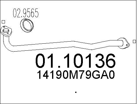 MTS Труба выхлопного газа 01.10136