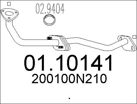 MTS Труба выхлопного газа 01.10141